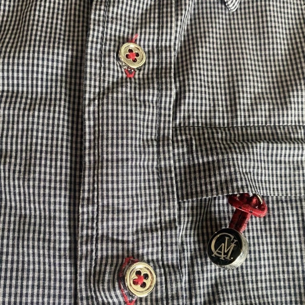 Men's Gray Button-Up Shirt CAVI M - Picture 4 of 7